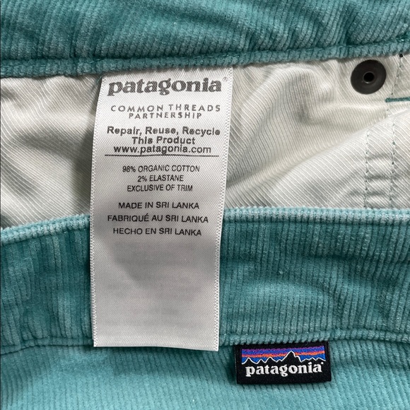 Womens Patagonia Turquoise Corduroy Pants Style #55060 Organic Cotton Size 28 - Picture 10 of 15